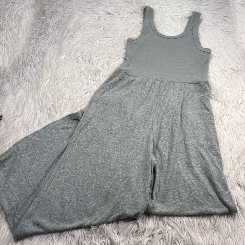 Prana Women's M Gray Cozy Up Bayjour Jumpsuit Hemp Cozycore Travek Granola Girl